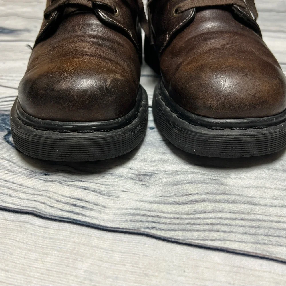 Vintage Dr Martens Brown Leather Ankle Boots Size 9